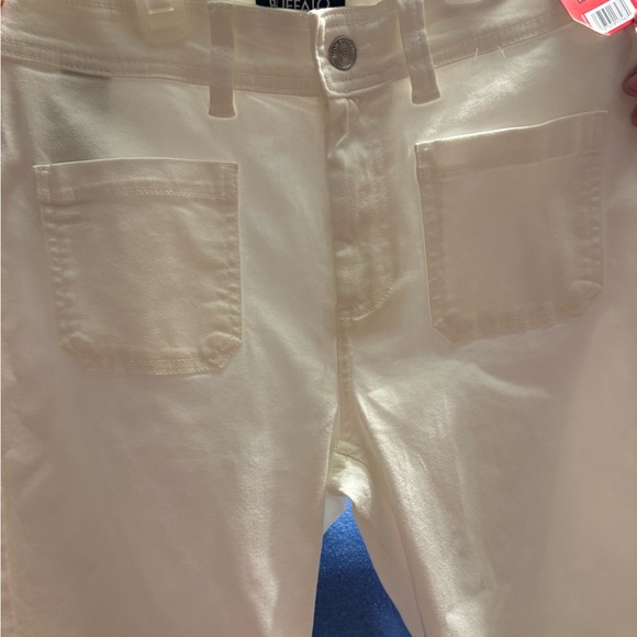 Buffalo David Bitton - White High-Rise Stretch Cropped Pants - Picture 4 of 4